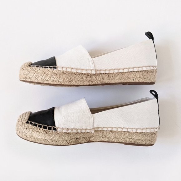 J. Crew Black & White Espadrilles With Leather Cap Toe | 6.5 - Picture 7 of 15